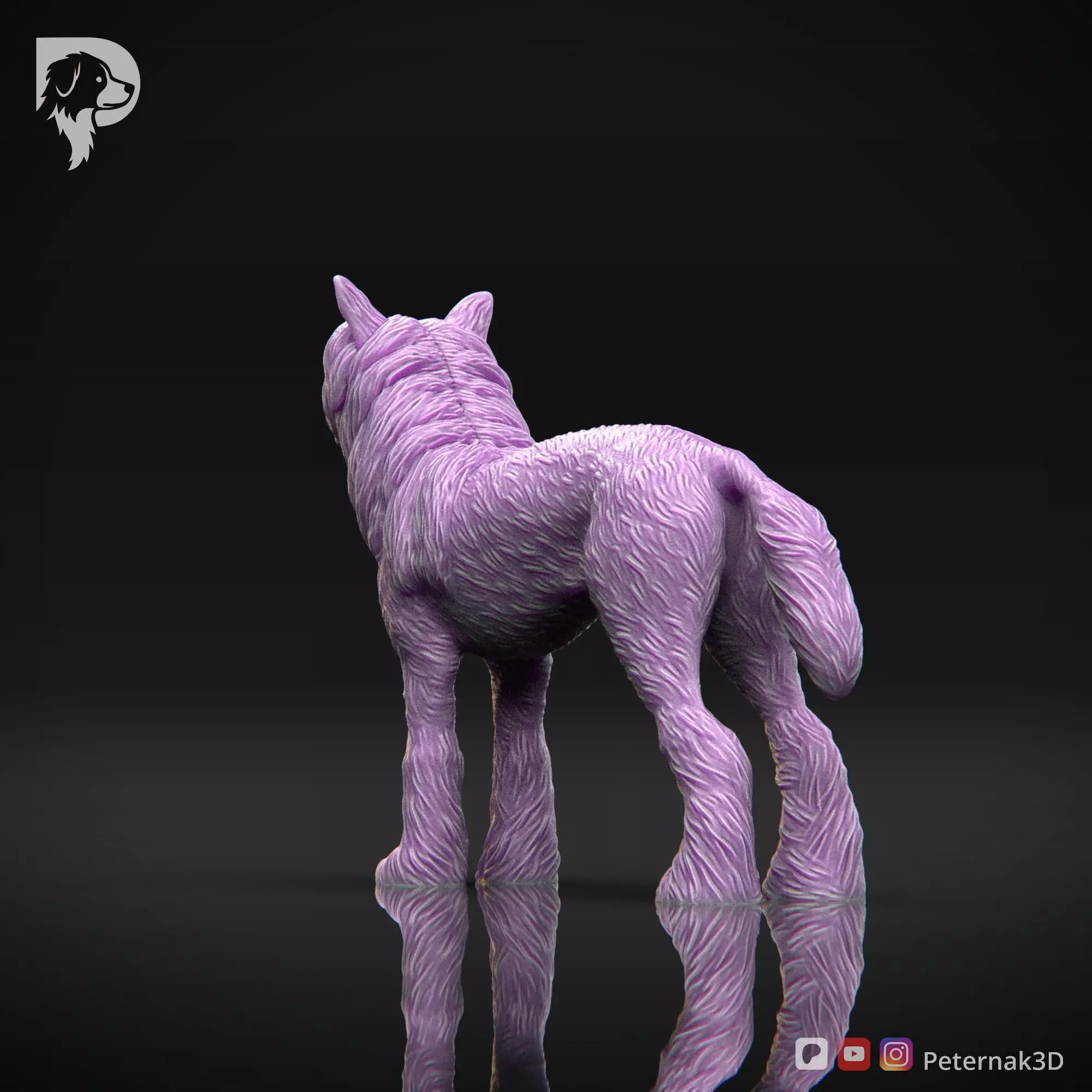 Dog 3D Print Model Chinese Crested Dog Pose 01 Ready STL 3D print model_8