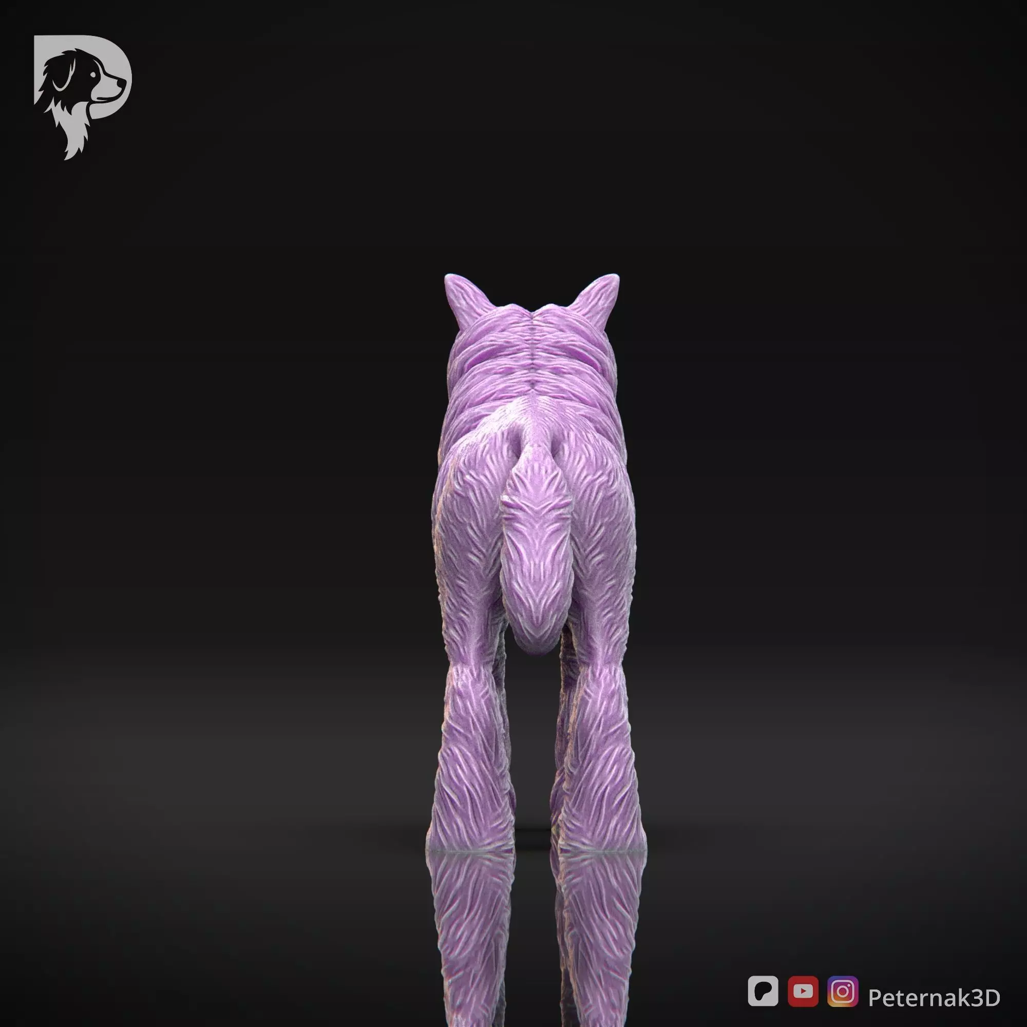 Dog 3D Print Model Chinese Crested Dog Pose 01 Ready STL 3D print model_7