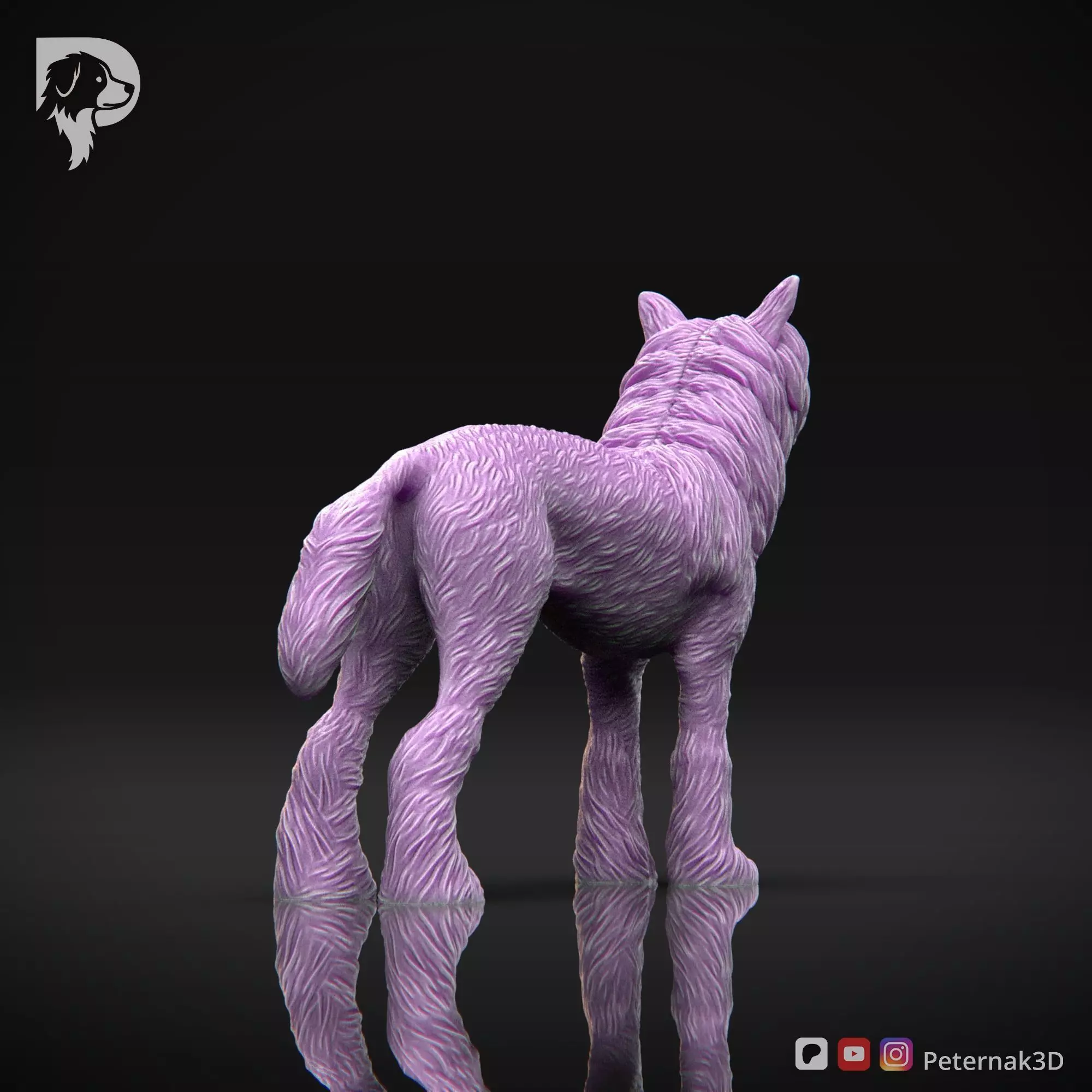 Dog 3D Print Model Chinese Crested Dog Pose 01 Ready STL 3D print model_6