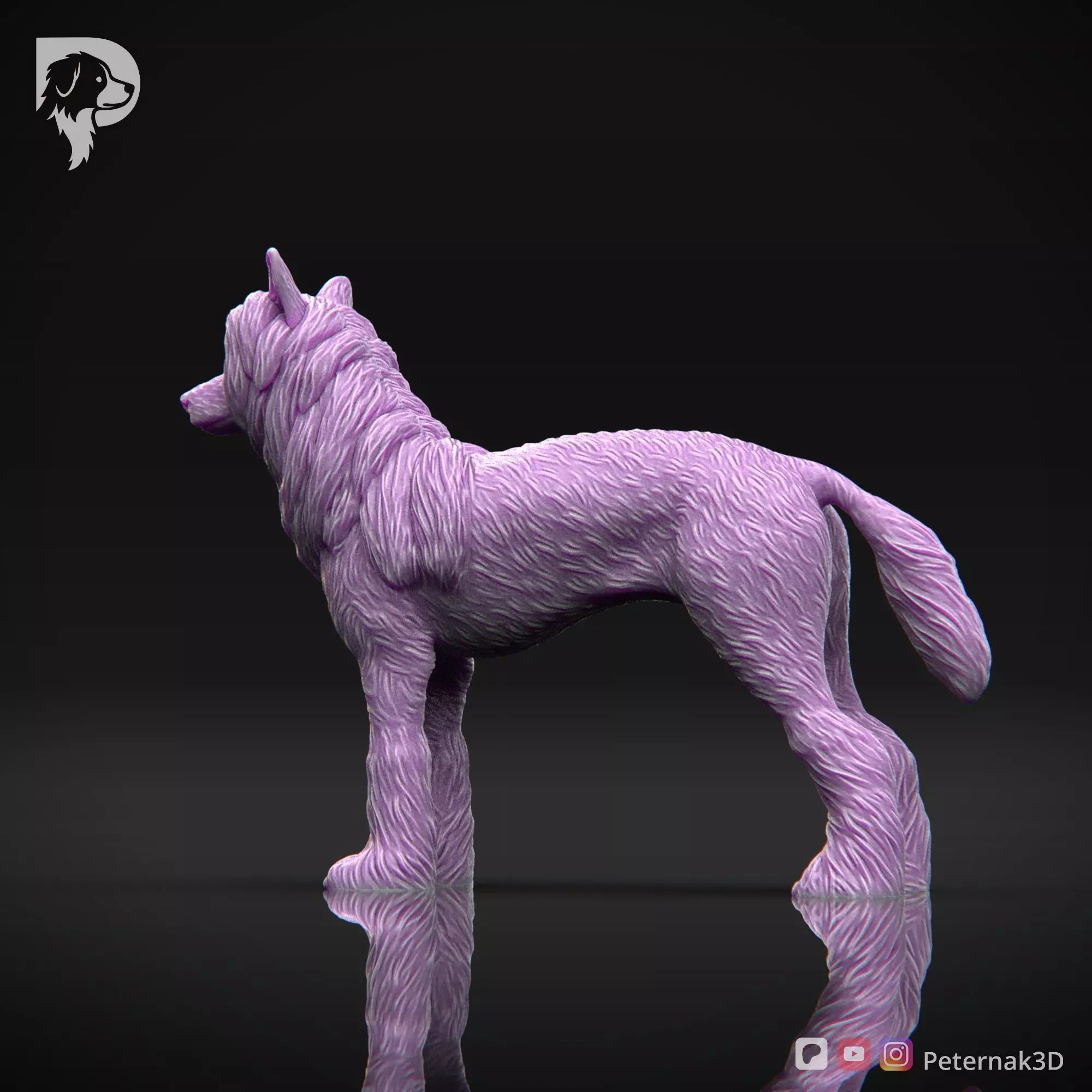 Dog 3D Print Model Chinese Crested Dog Pose 01 Ready STL 3D print model_9