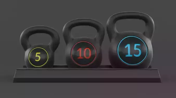 Kettlebell Set 3D model