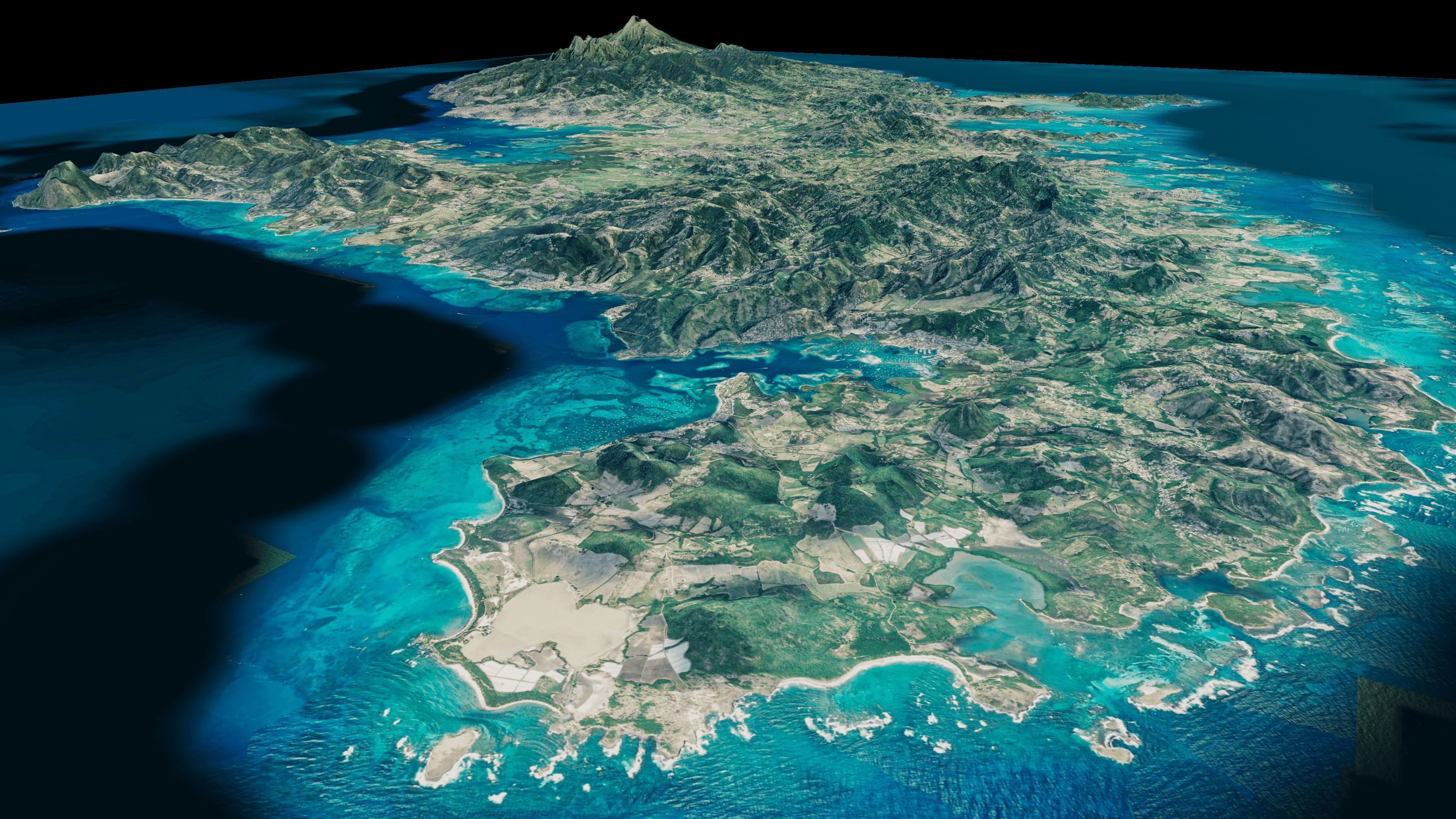 Martinique island full 3d model terrain 3D model_5