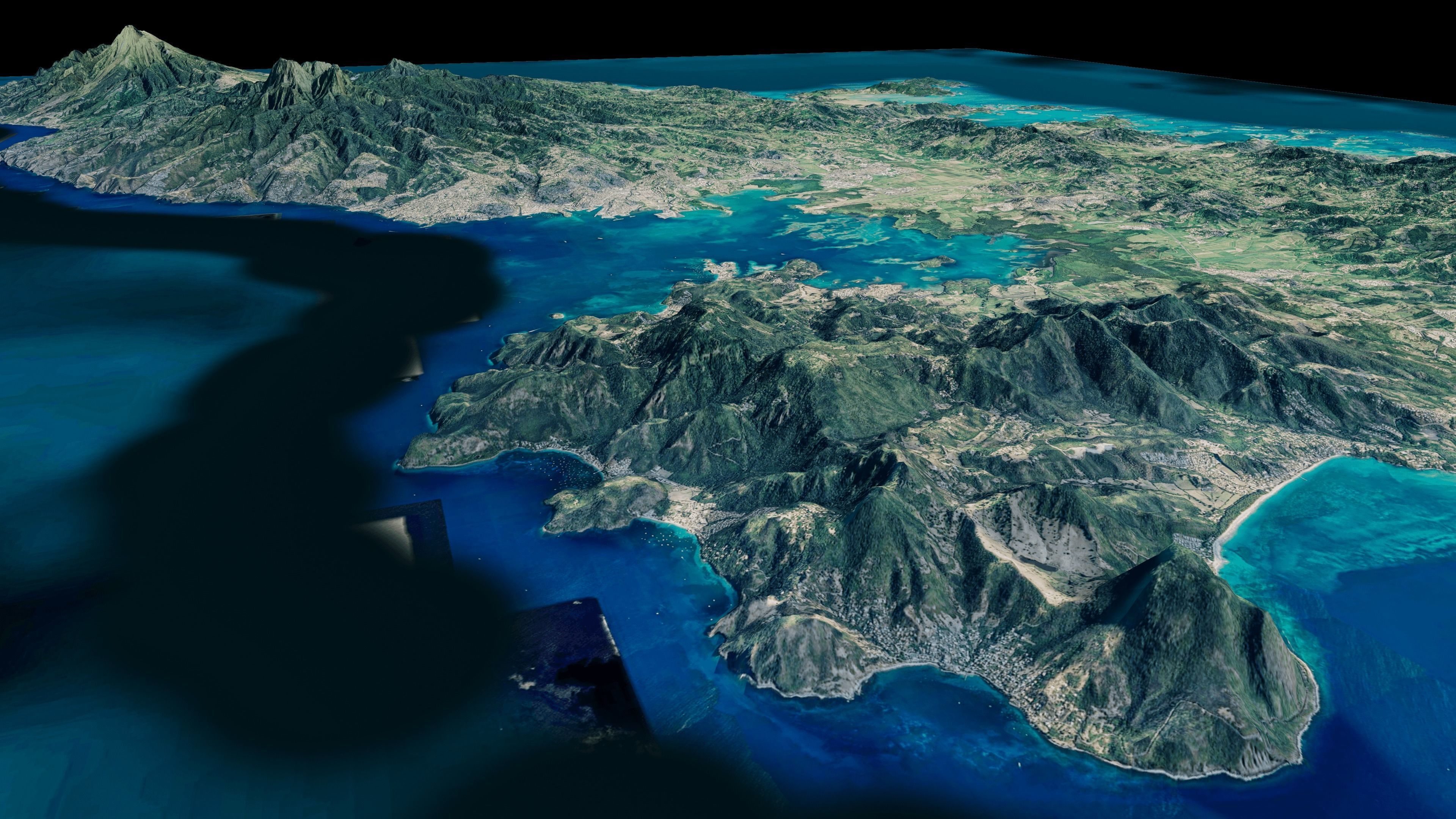 Martinique island full 3d model terrain 3D model_7
