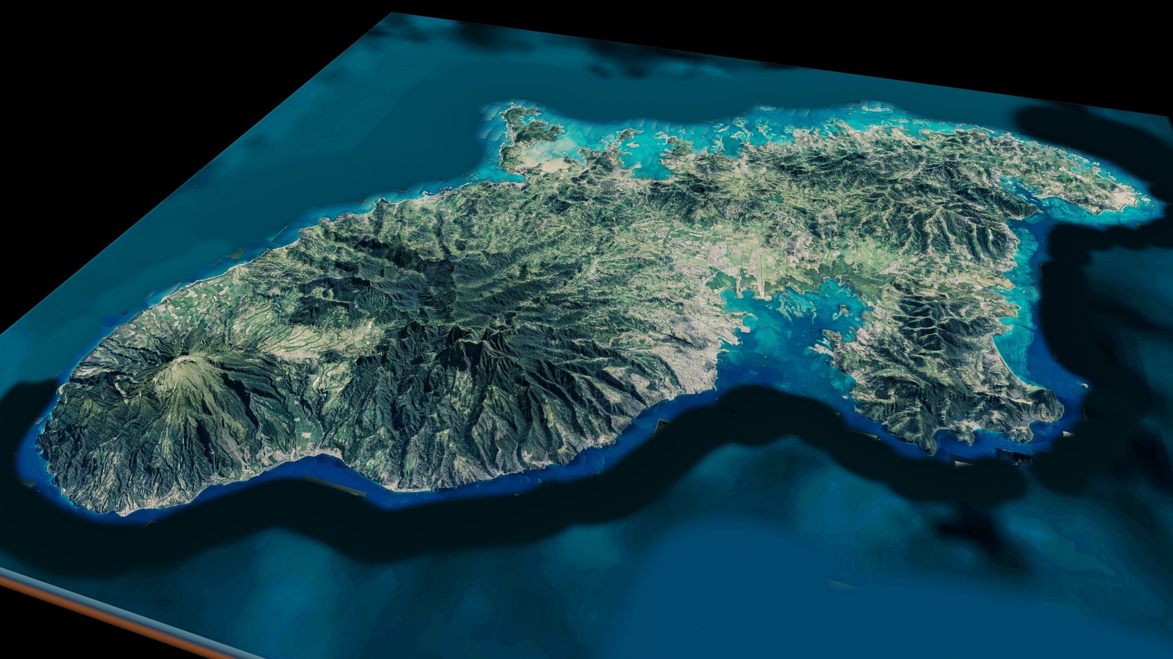 Martinique island full 3d model terrain 3D model_2