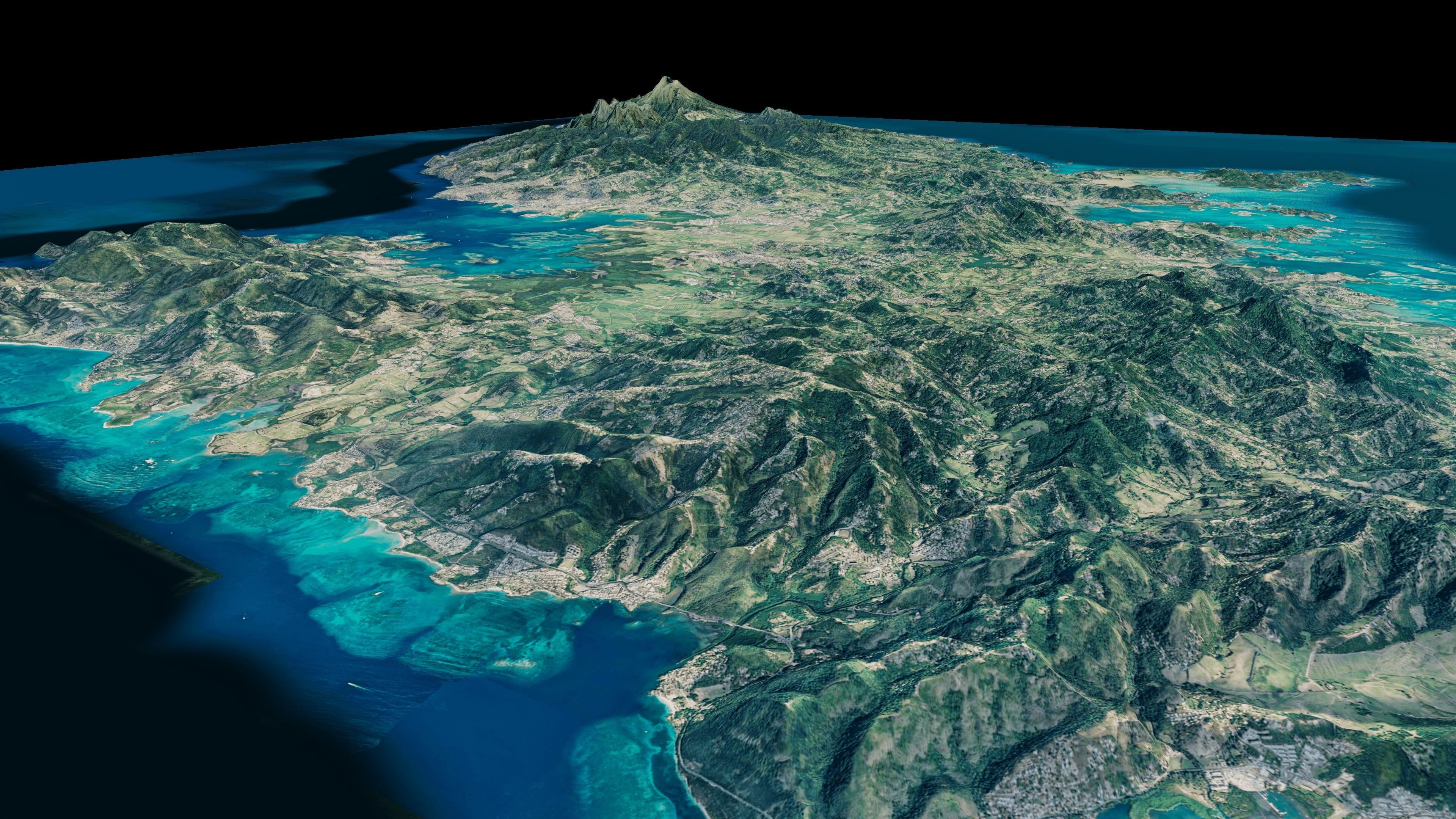 Martinique island full 3d model terrain 3D model_9