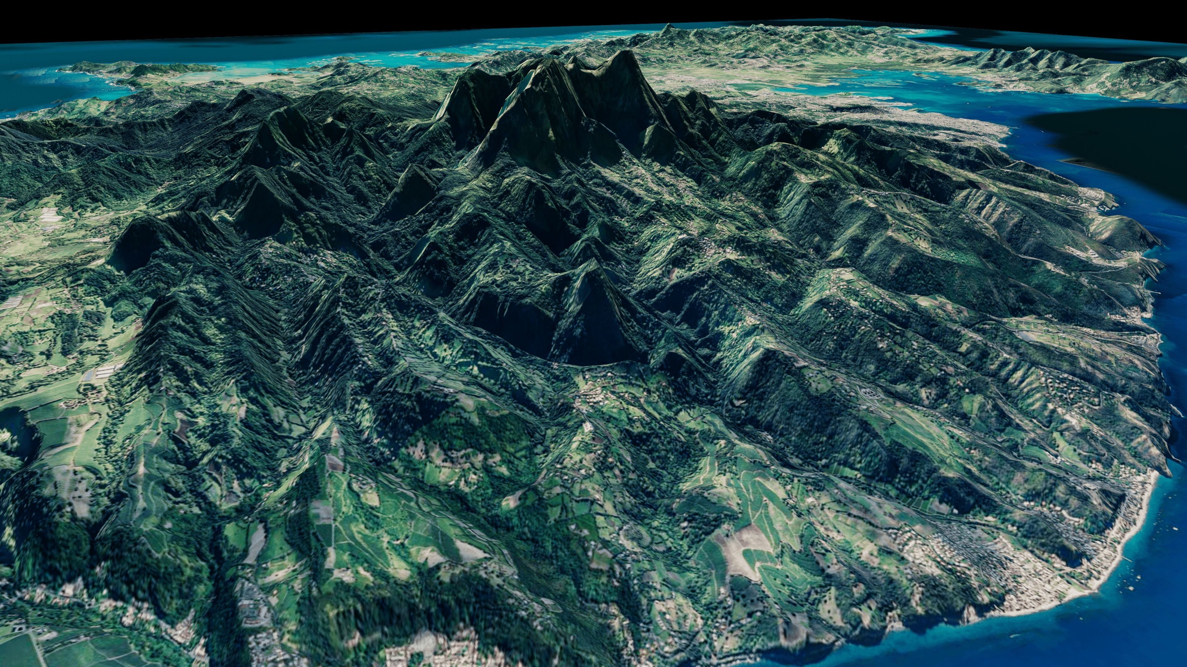 Martinique island full 3d model terrain 3D model_10