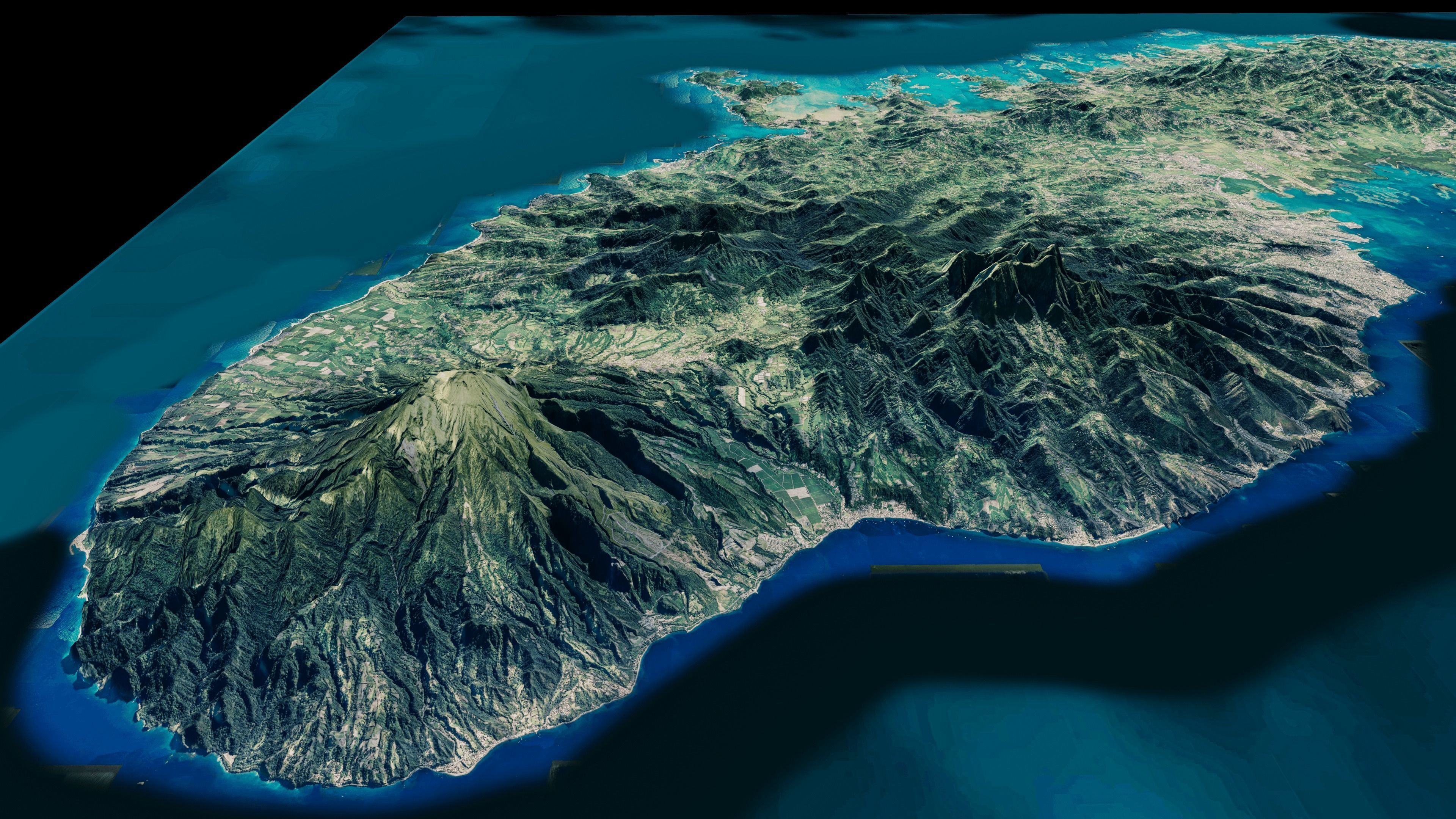 Martinique island full 3d model terrain 3D model_11