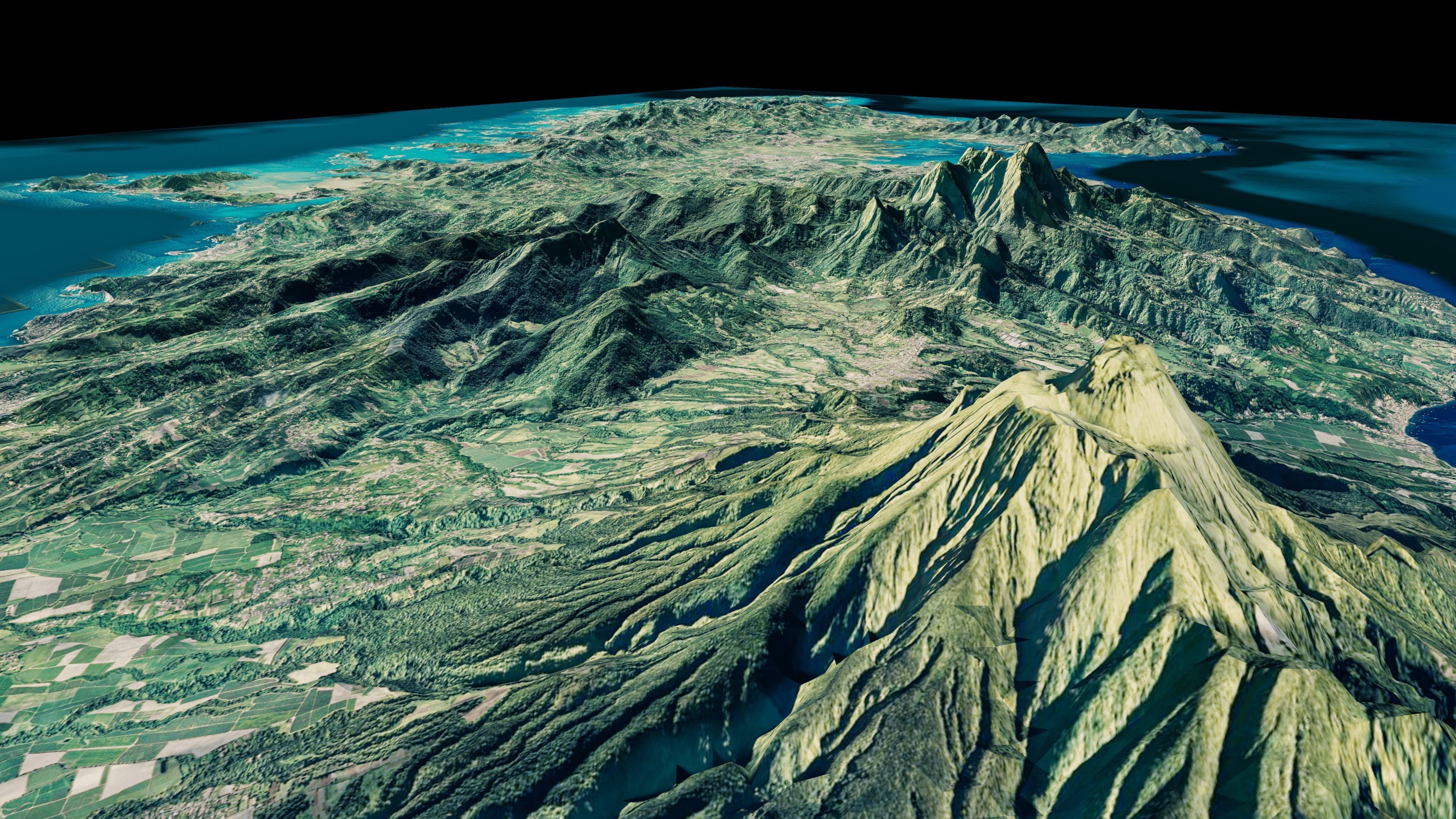 Martinique island full 3d model terrain 3D model_13