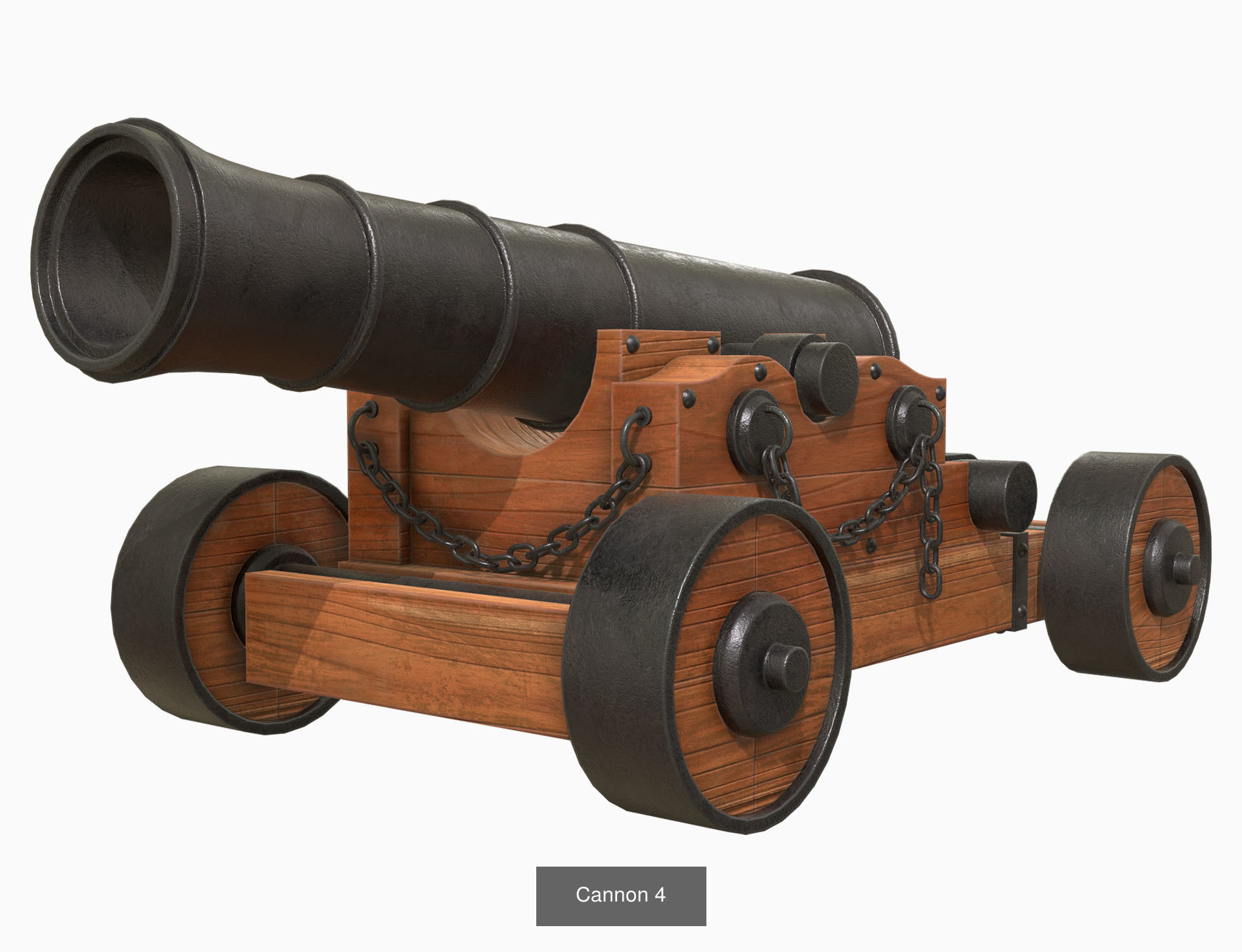 Cannon Set 1 3D Model Collection_3