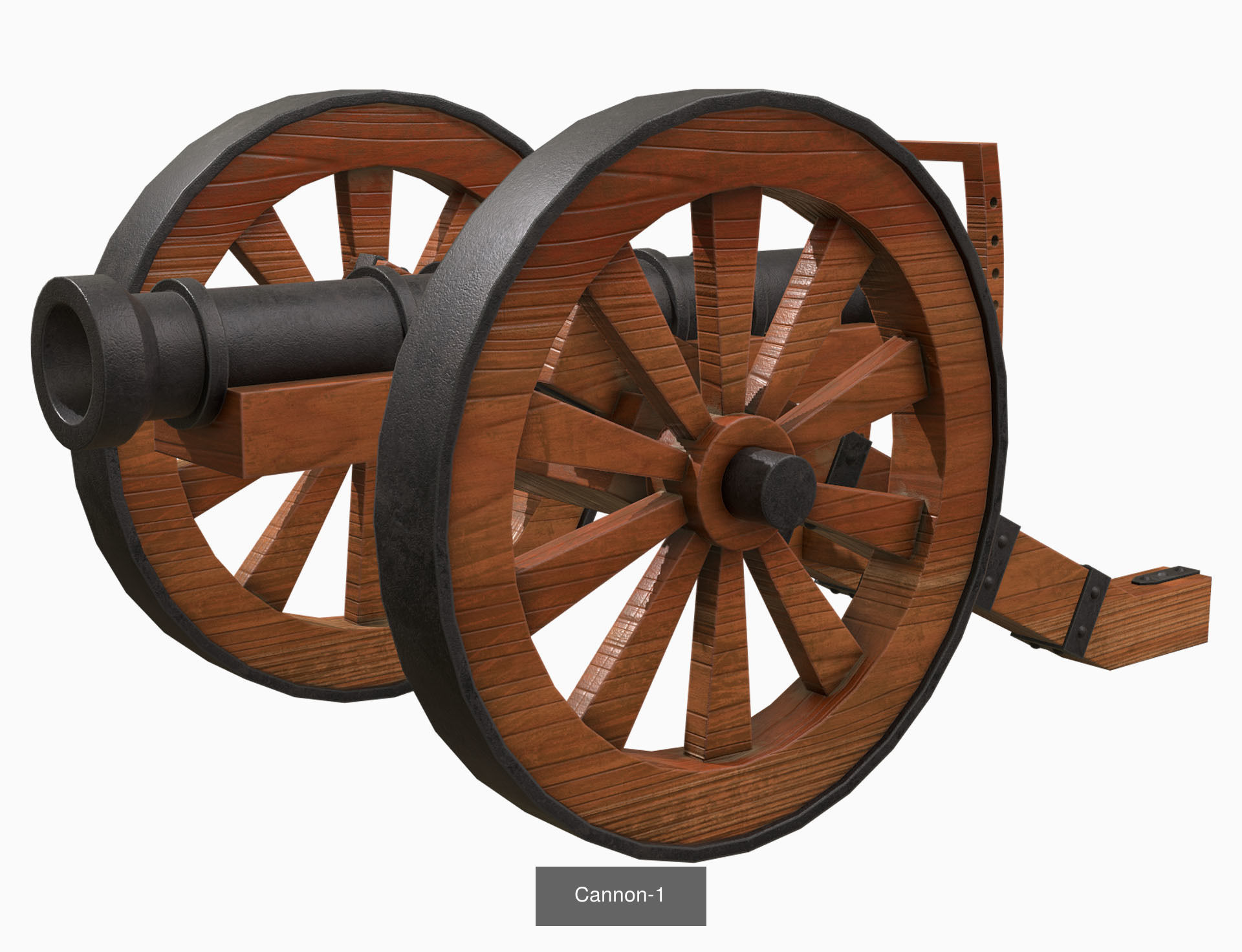 Cannon Set 1 3D Model Collection_4