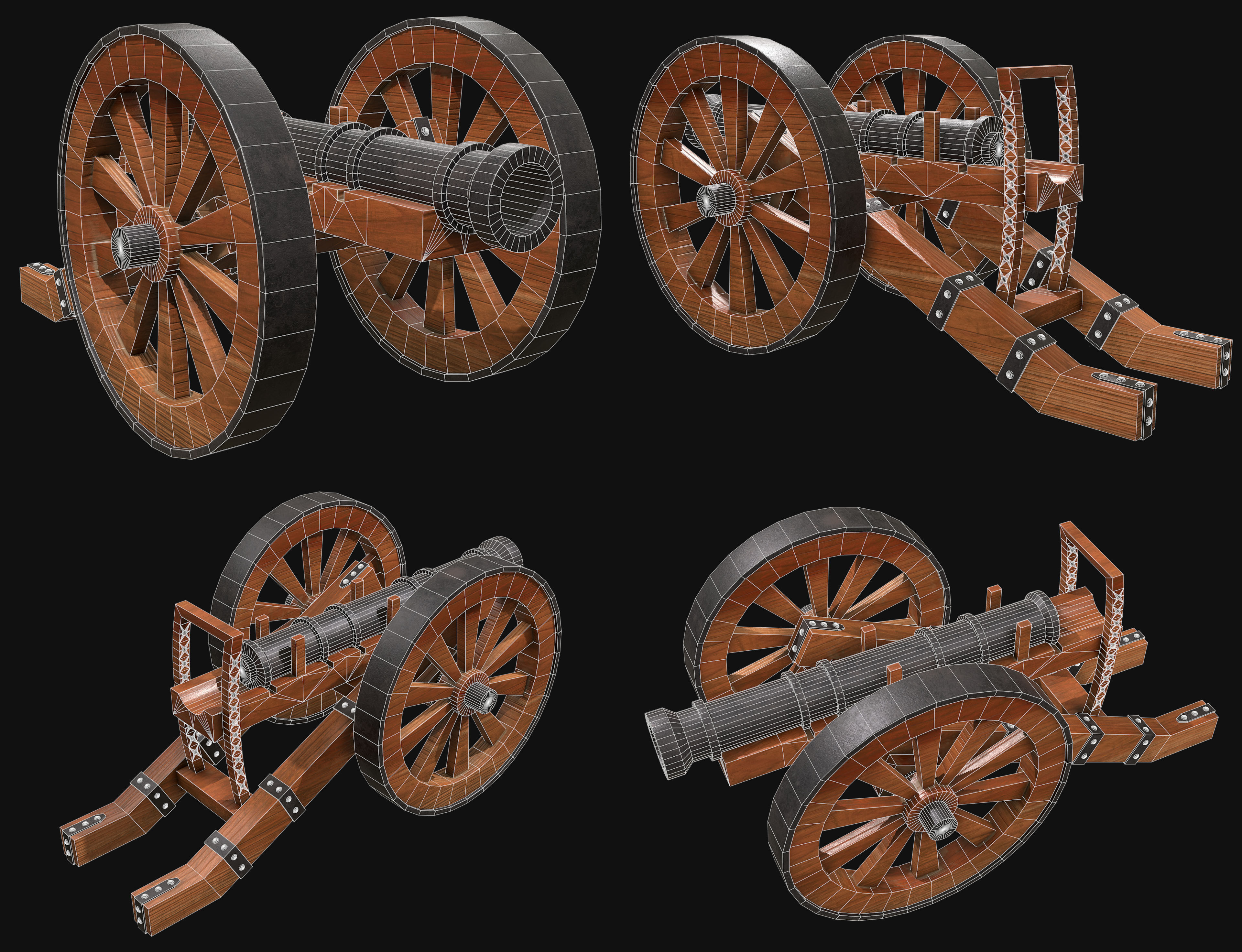 Cannon Set 1 3D Model Collection_6