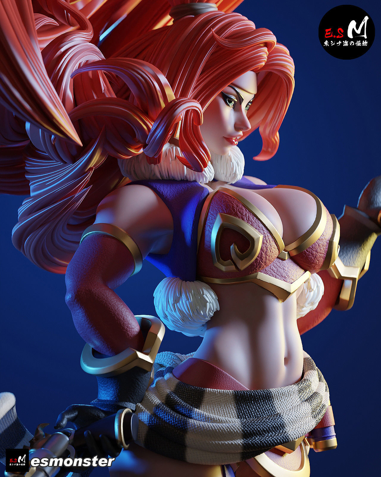 Red Monika CHARACTER BY ESM 3D print model_28