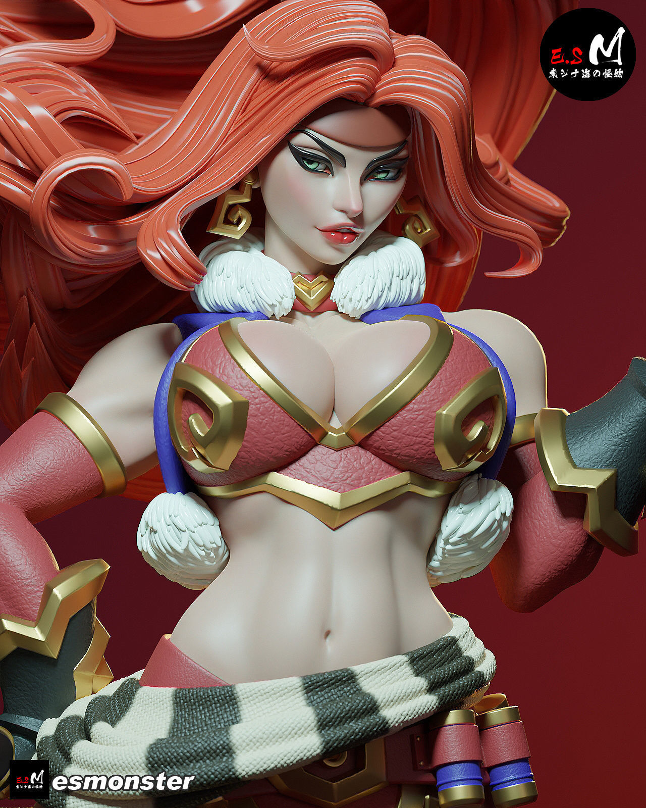 Red Monika CHARACTER BY ESM 3D print model_12