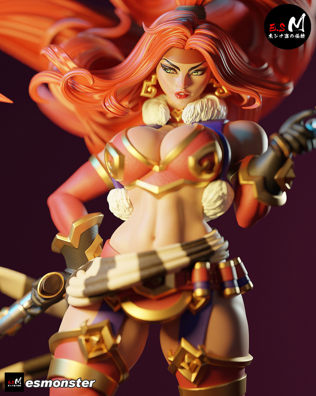 Red Monika CHARACTER BY ESM 3D print model_23