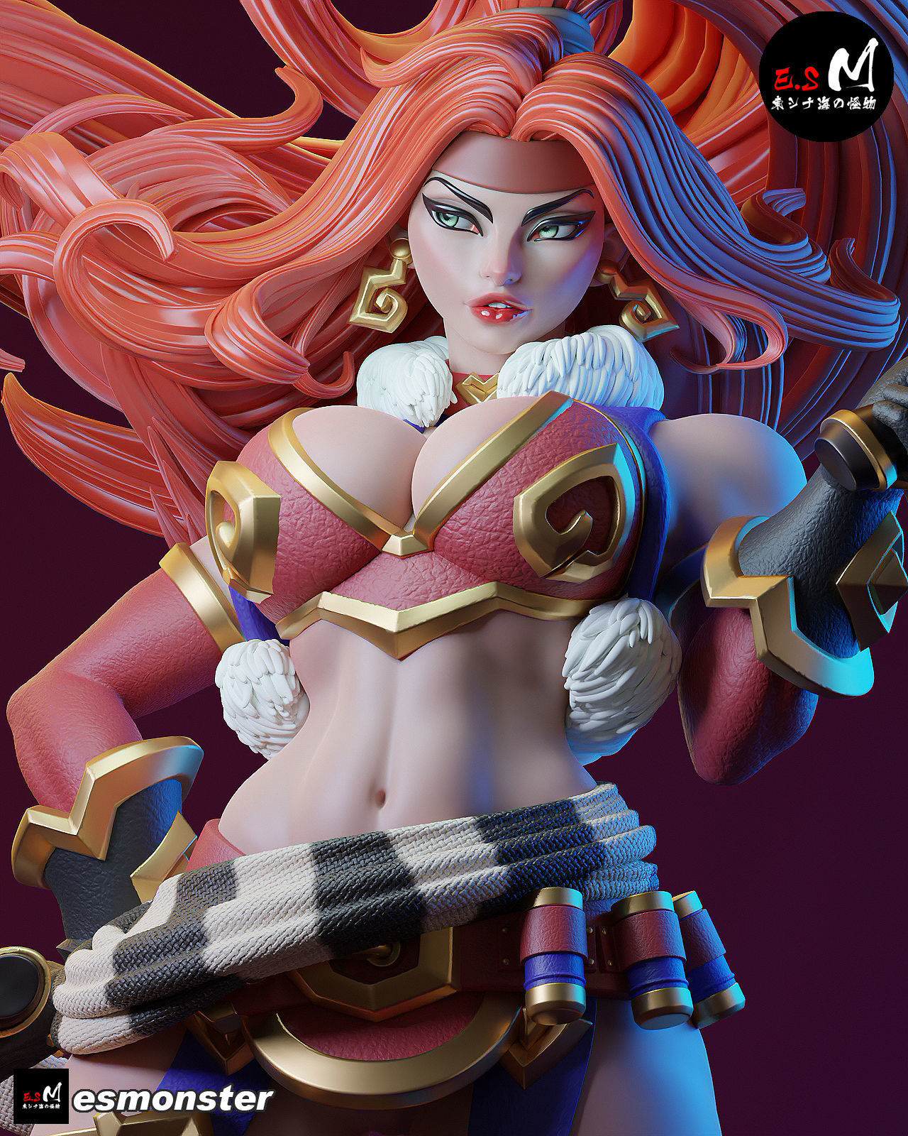 Red Monika CHARACTER BY ESM 3D print model_4