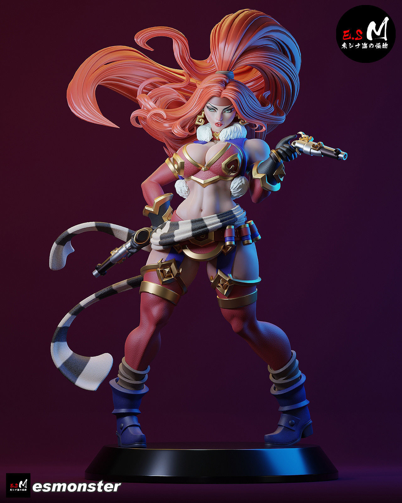 Red Monika CHARACTER BY ESM 3D print model_7