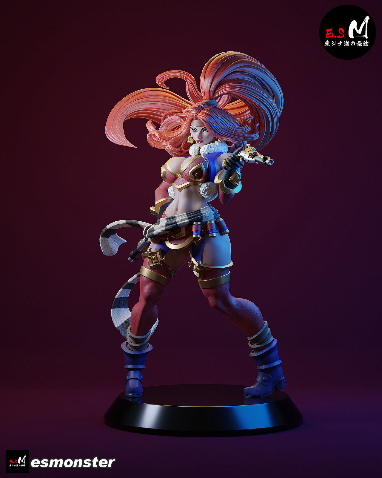 Red Monika CHARACTER BY ESM 3D print model_34