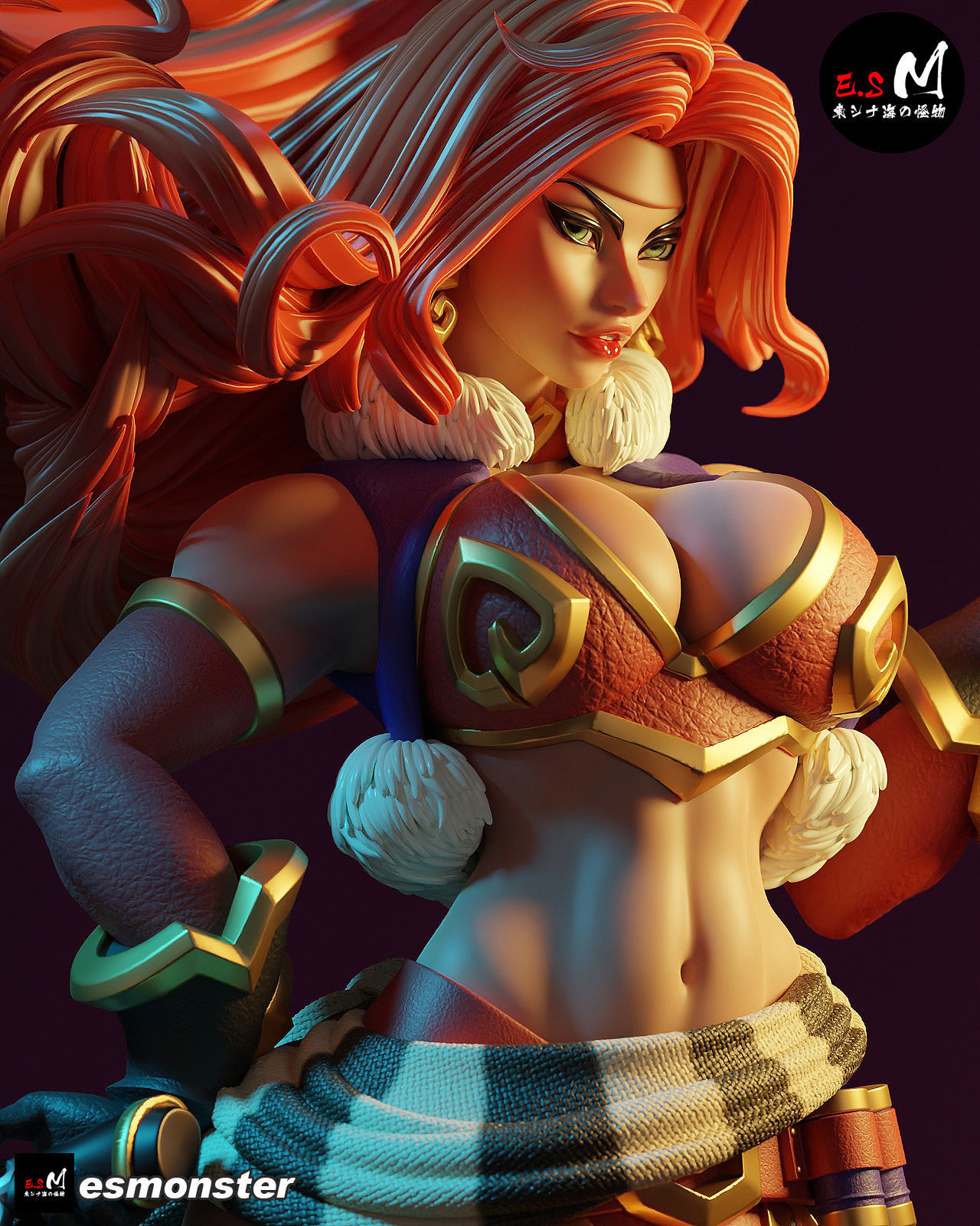 Red Monika CHARACTER BY ESM 3D print model_13