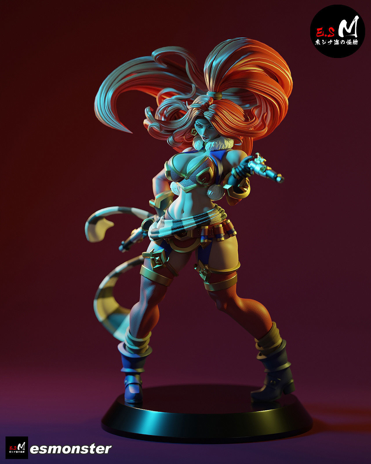 Red Monika CHARACTER BY ESM 3D print model_24