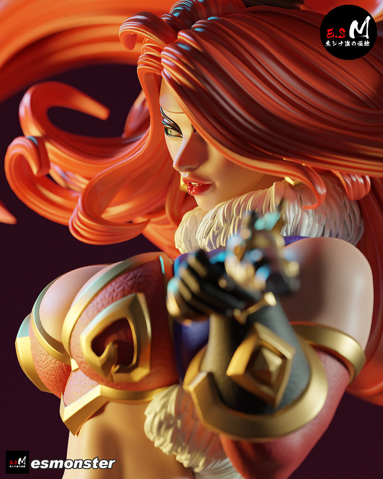 Red Monika CHARACTER BY ESM 3D print model_22