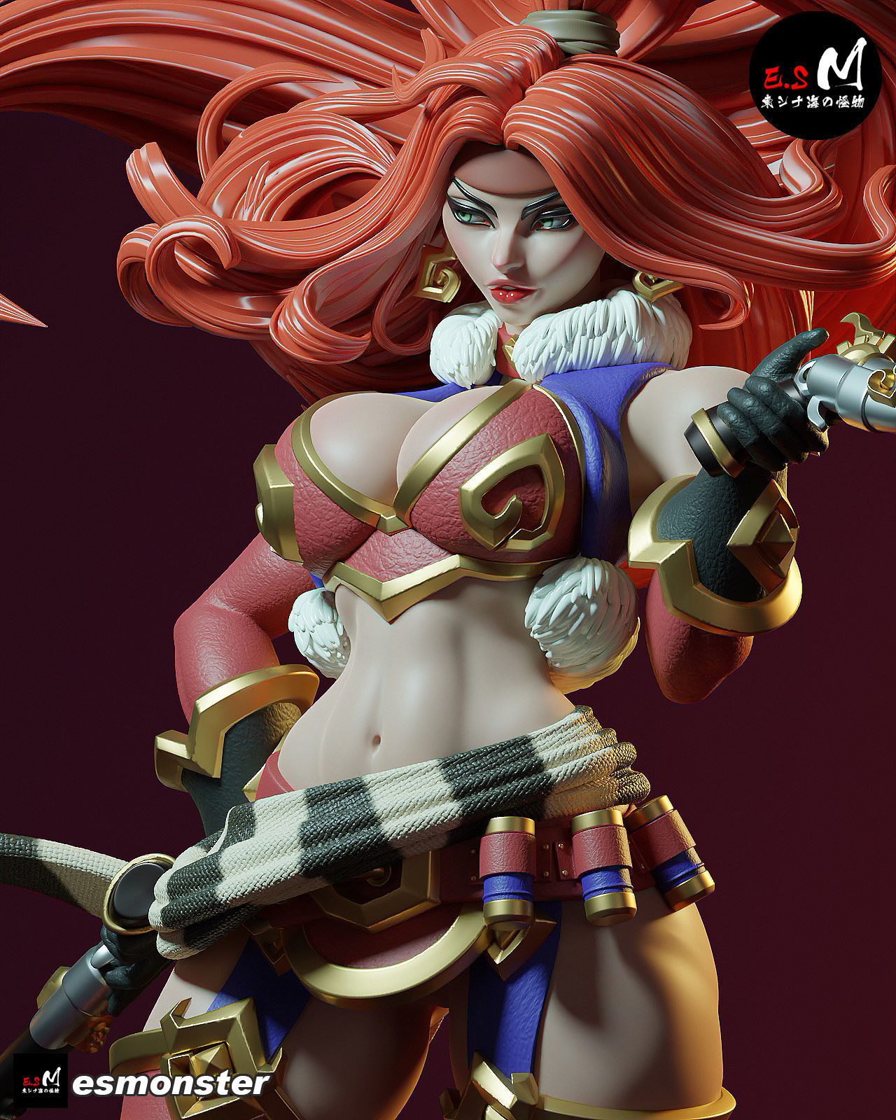 Red Monika CHARACTER BY ESM 3D print model_9