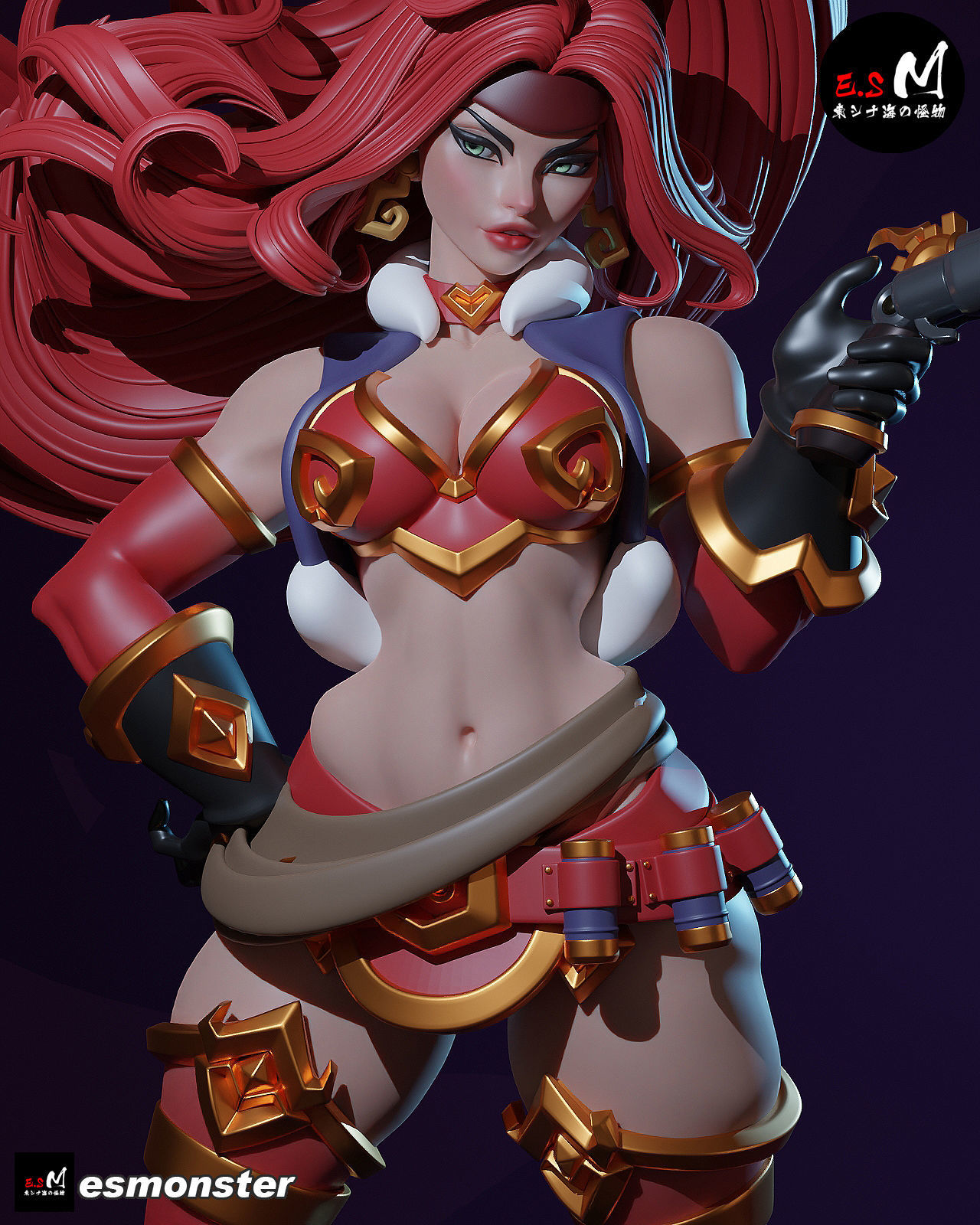 Red Monika CHARACTER BY ESM 3D print model_2