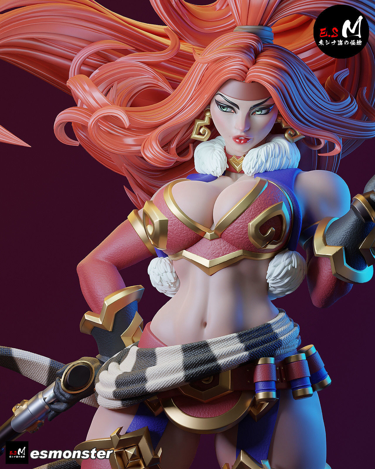 Red Monika CHARACTER BY ESM 3D print model_5