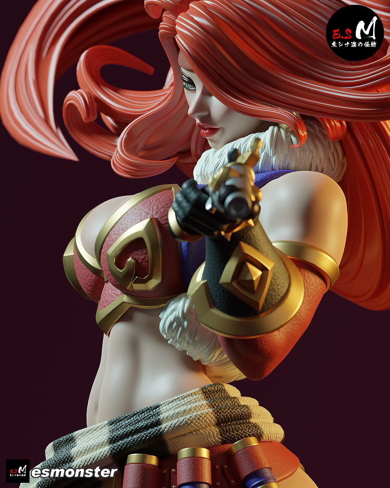 Red Monika CHARACTER BY ESM 3D print model_11