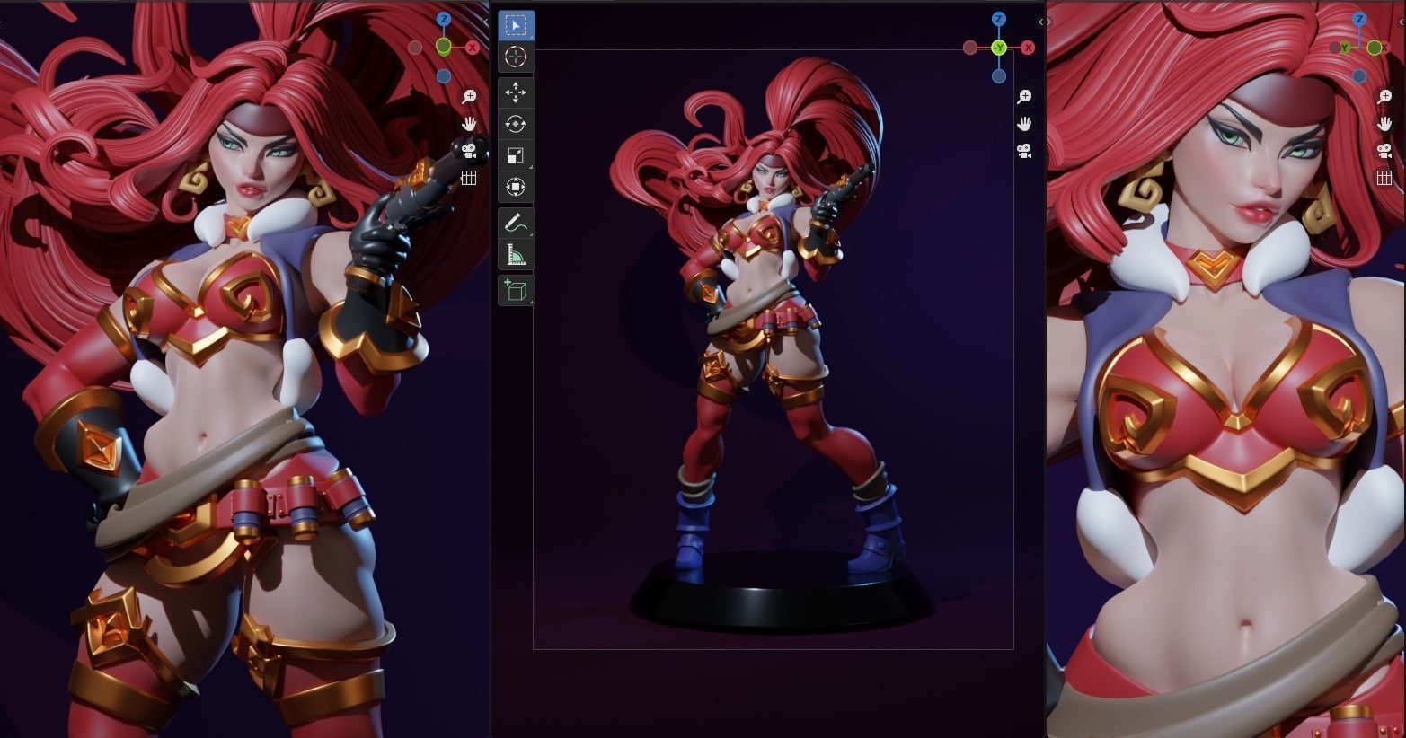 Red Monika CHARACTER BY ESM 3D print model_35