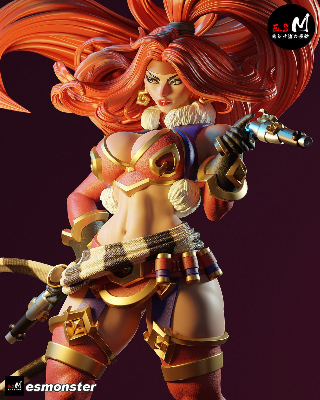 Red Monika CHARACTER BY ESM 3D print model_21