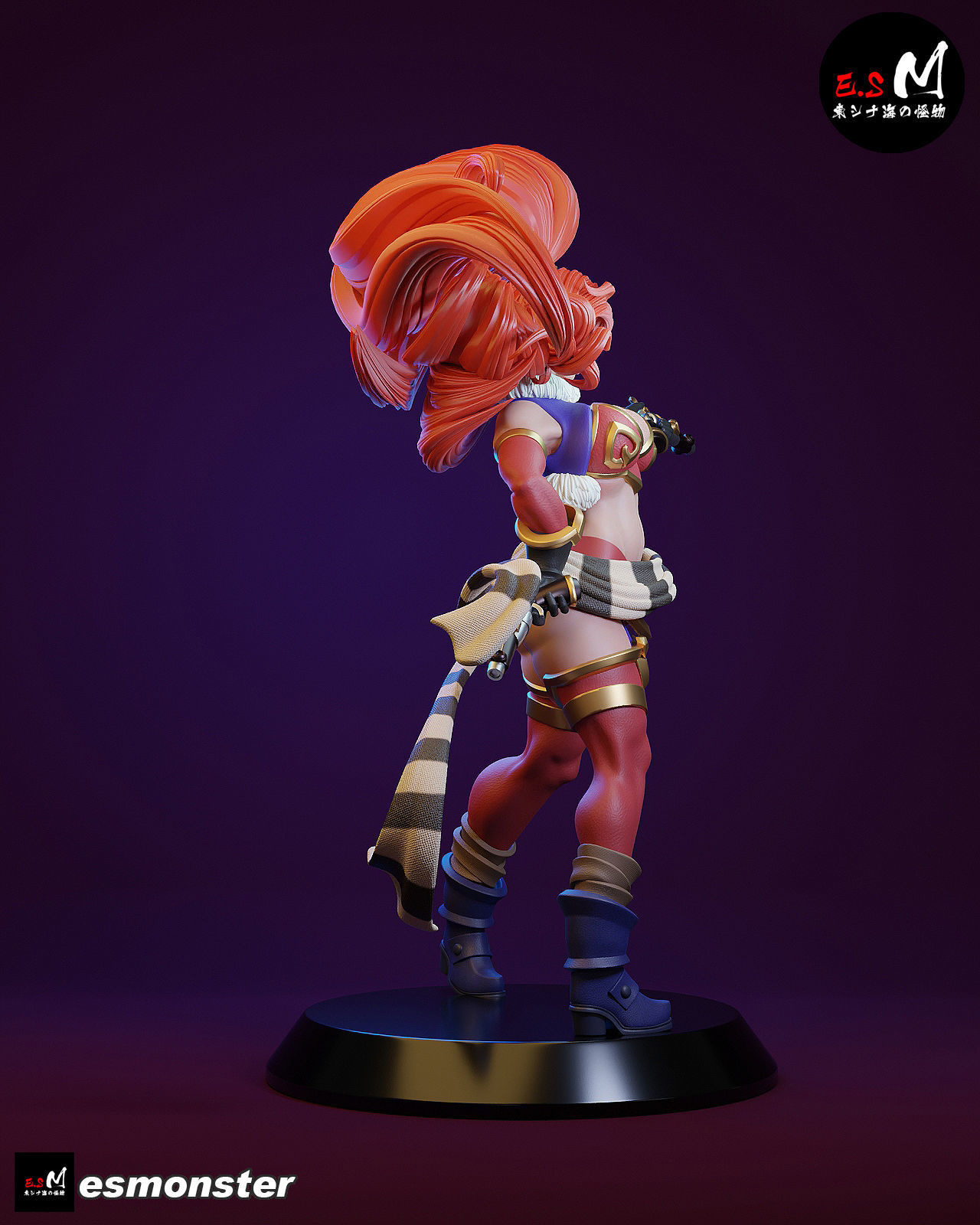 Red Monika CHARACTER BY ESM 3D print model_32