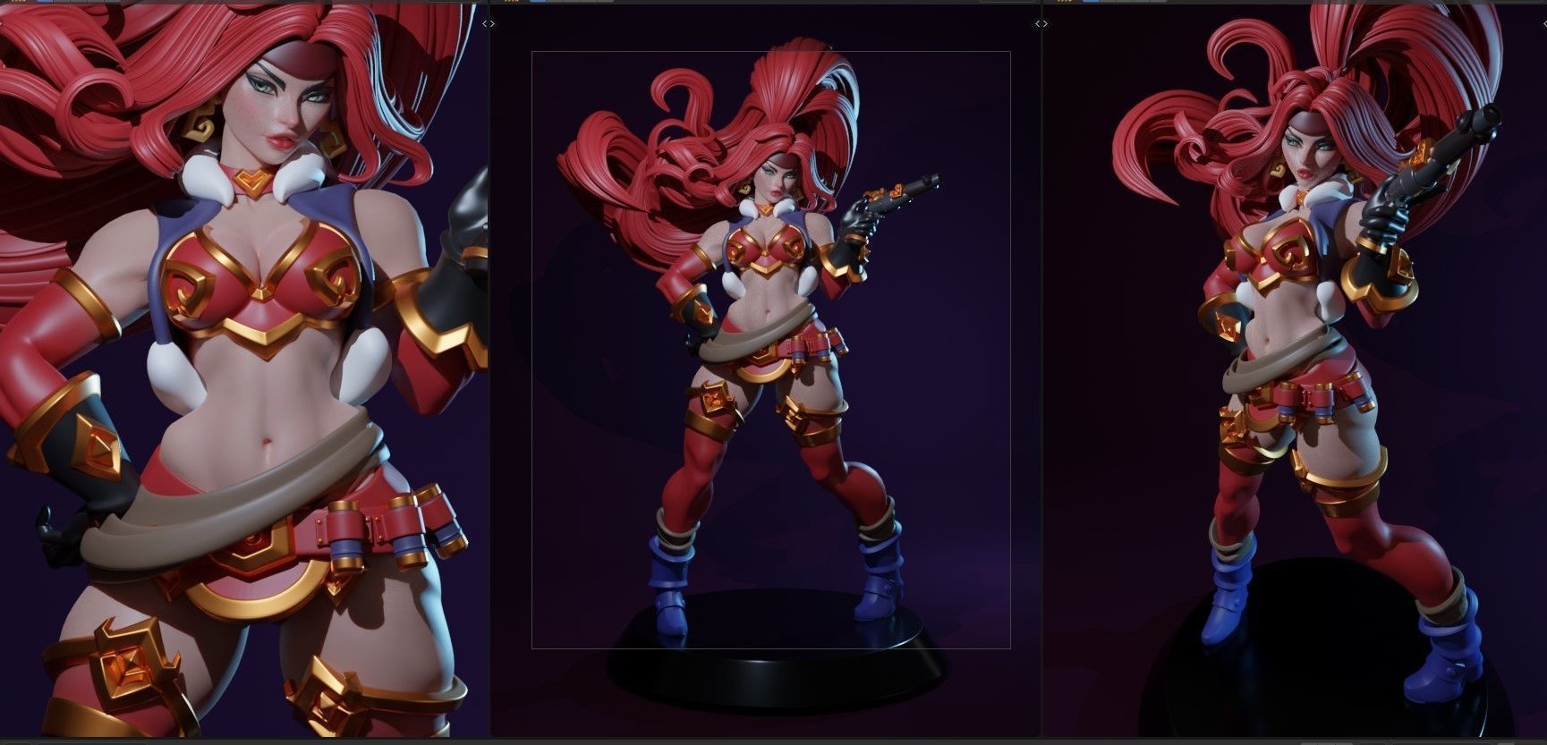 Red Monika CHARACTER BY ESM 3D print model_1