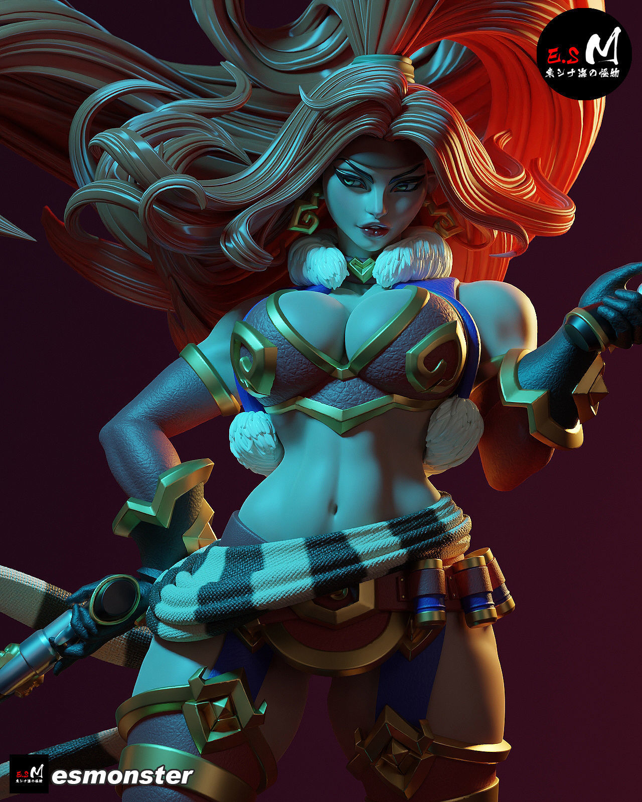 Red Monika CHARACTER BY ESM 3D print model_18