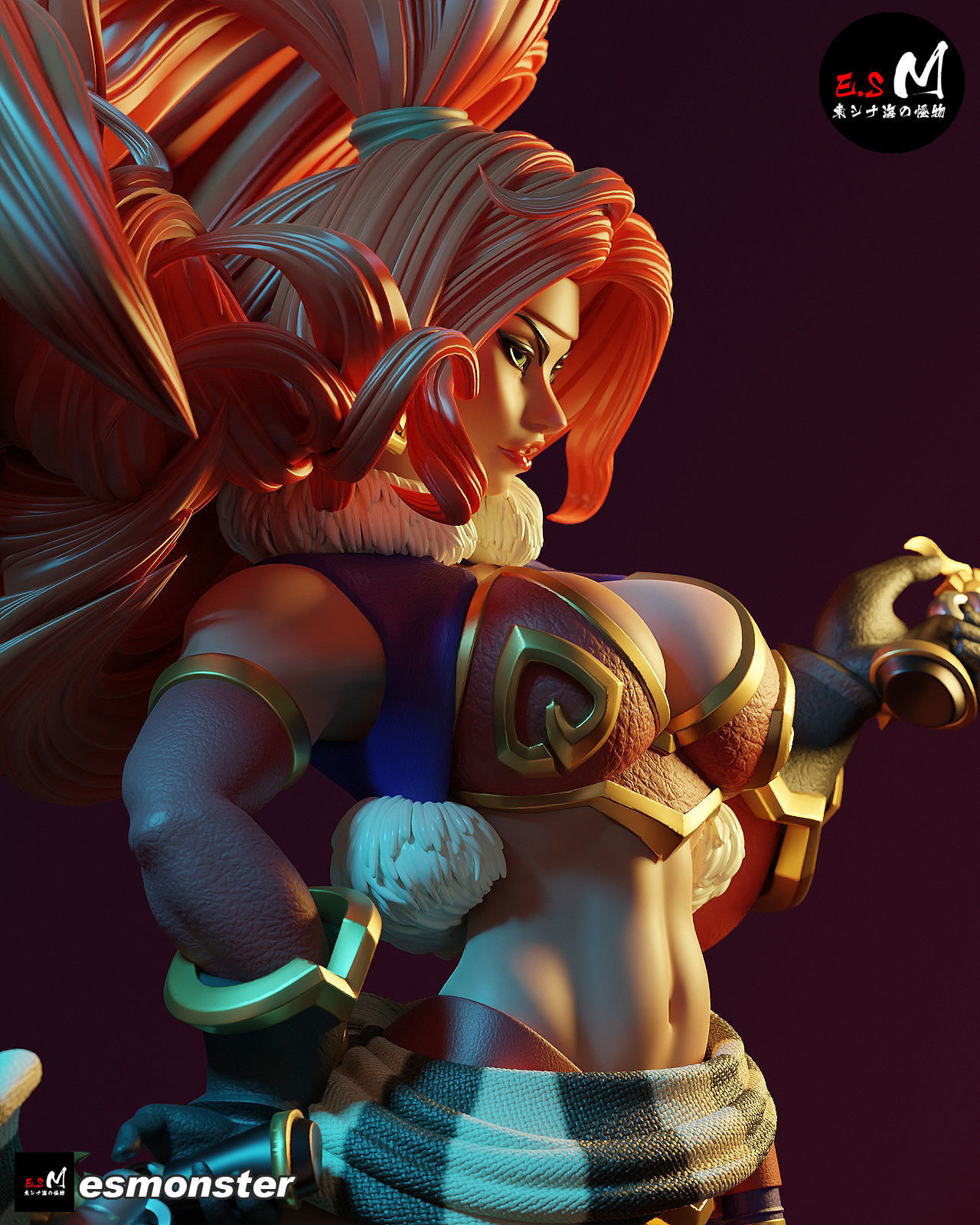 Red Monika CHARACTER BY ESM 3D print model_20