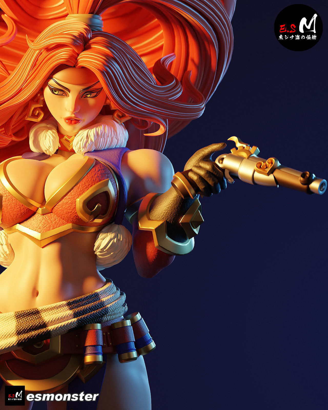 Red Monika CHARACTER BY ESM 3D print model_25