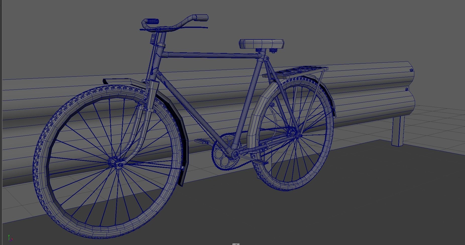 rust bicycle Low-poly 3D model_9