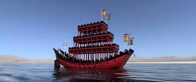 CHINESE SONG DYNASTY TOWER SHIP- LOUCHUAN 