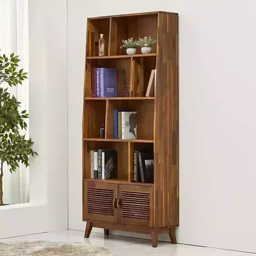 Cassia wood bookshelf 900
