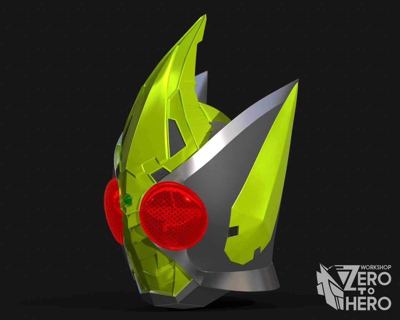 Kamen Rider Blade King Form Helmet 3D print model_1