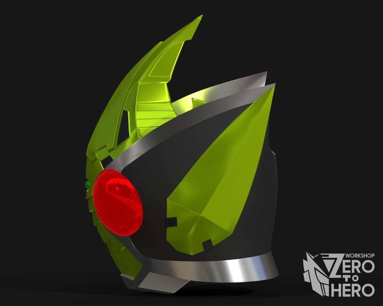 Kamen Rider Blade King Form Helmet 3D print model_2
