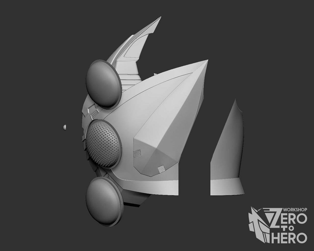 Kamen Rider Blade King Form Helmet 3D print model_5