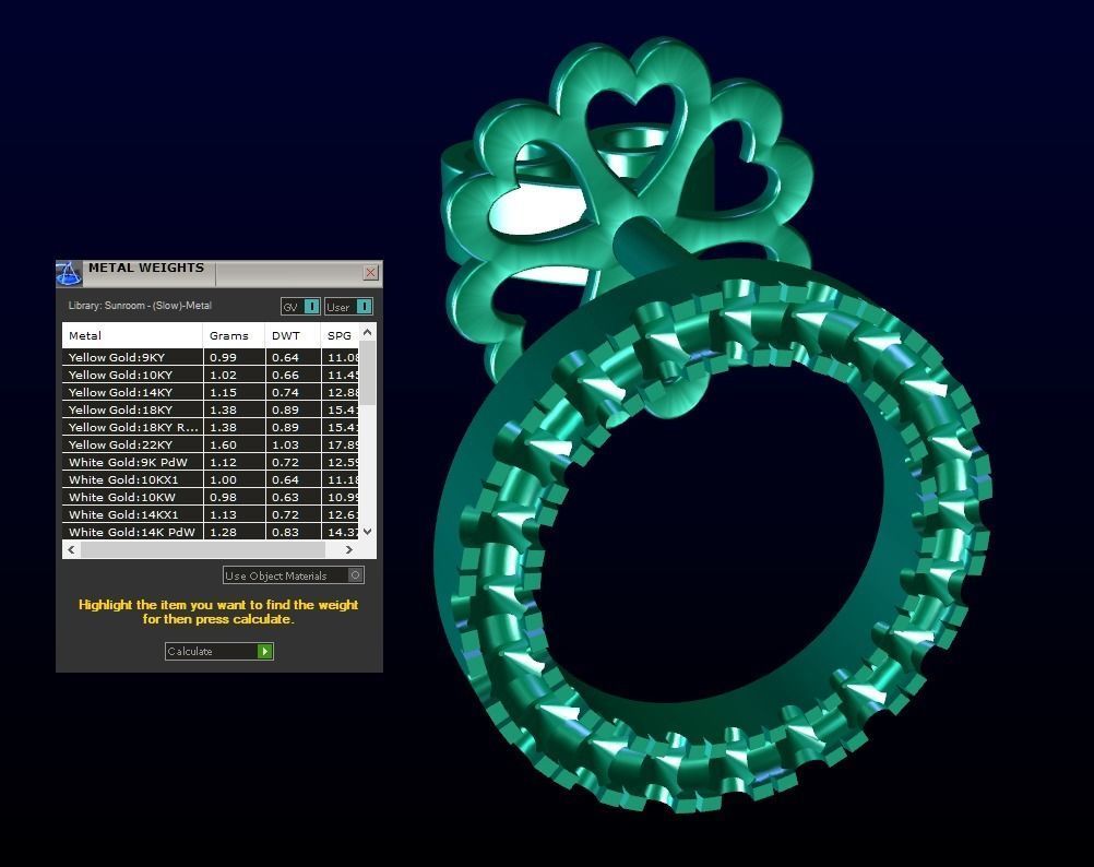 Round diamond stud earring 3D print model_6