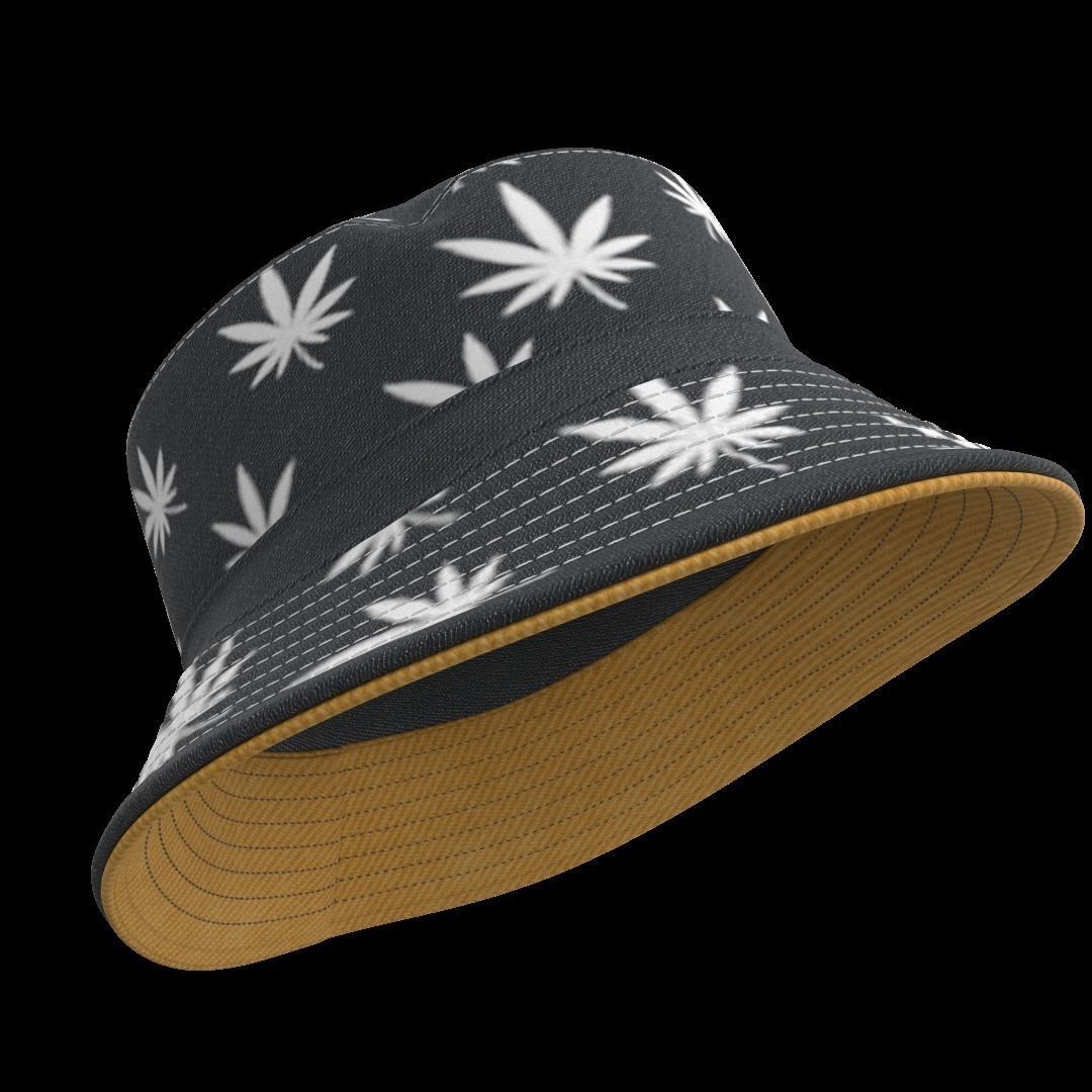 BUCKET-HAT Low-poly 3D model_10
