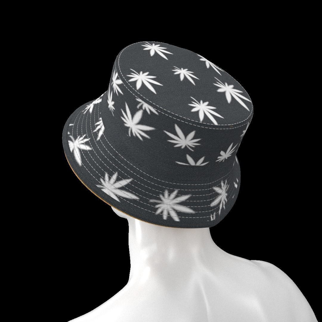 BUCKET-HAT Low-poly 3D model_17