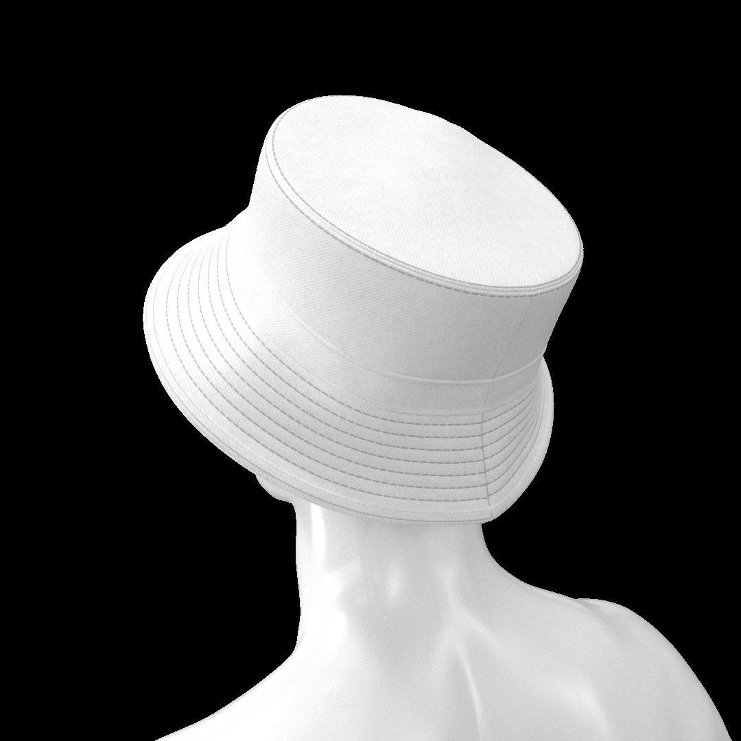 BUCKET-HAT Low-poly 3D model_15
