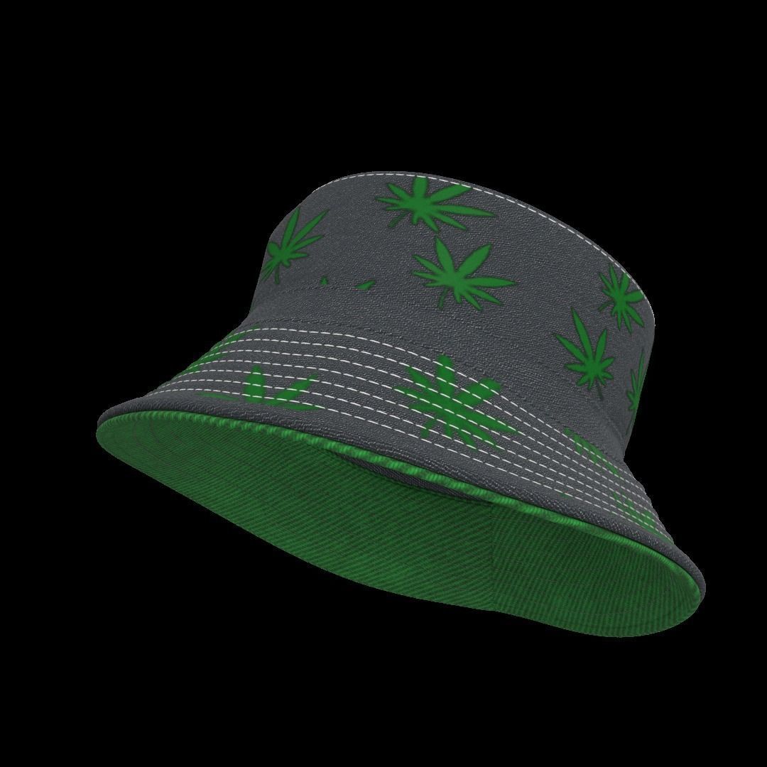 BUCKET-HAT Low-poly 3D model_6