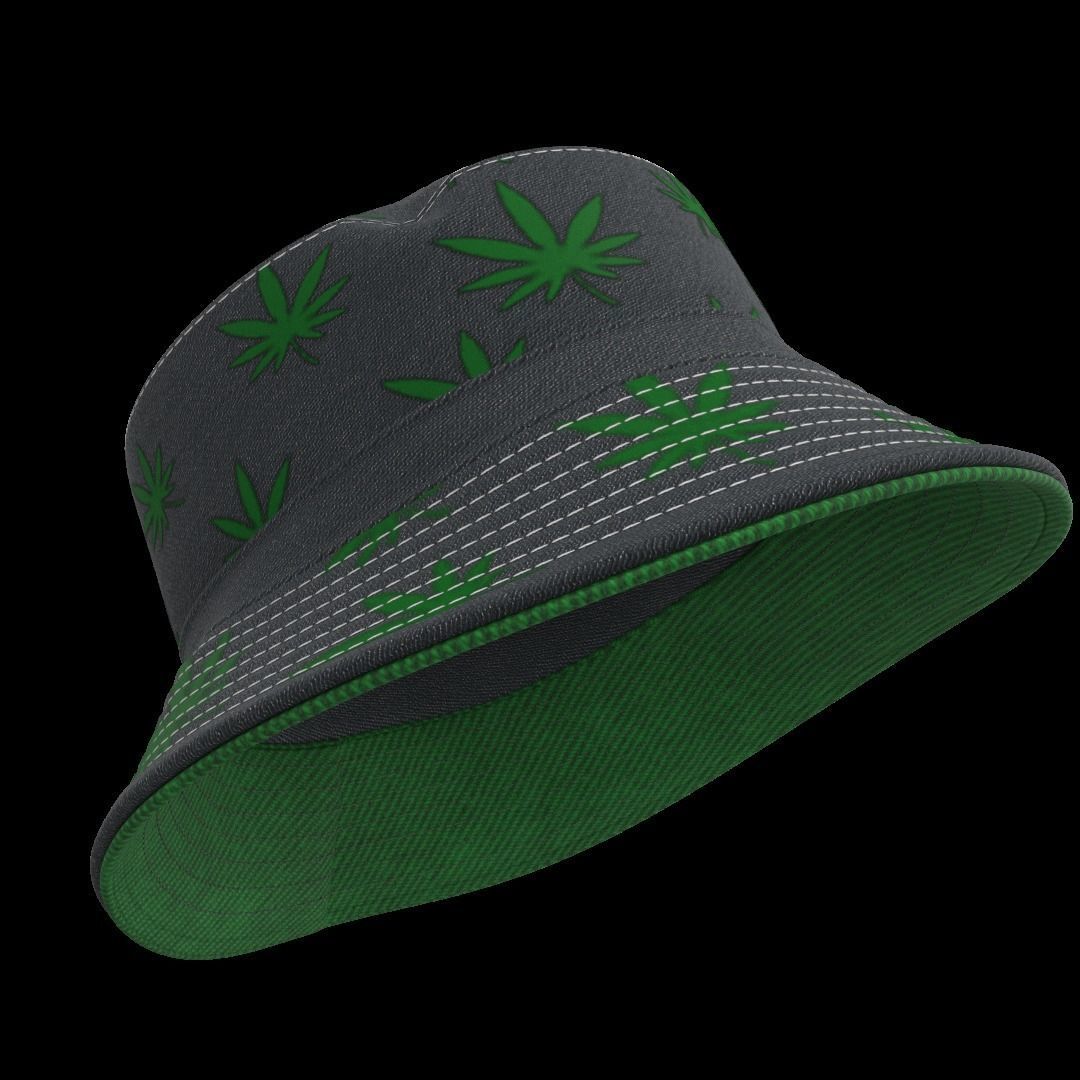 BUCKET-HAT Low-poly 3D model_11