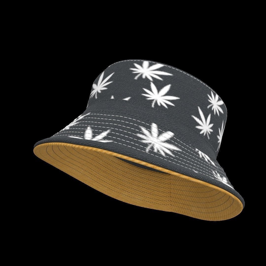 BUCKET-HAT Low-poly 3D model_7