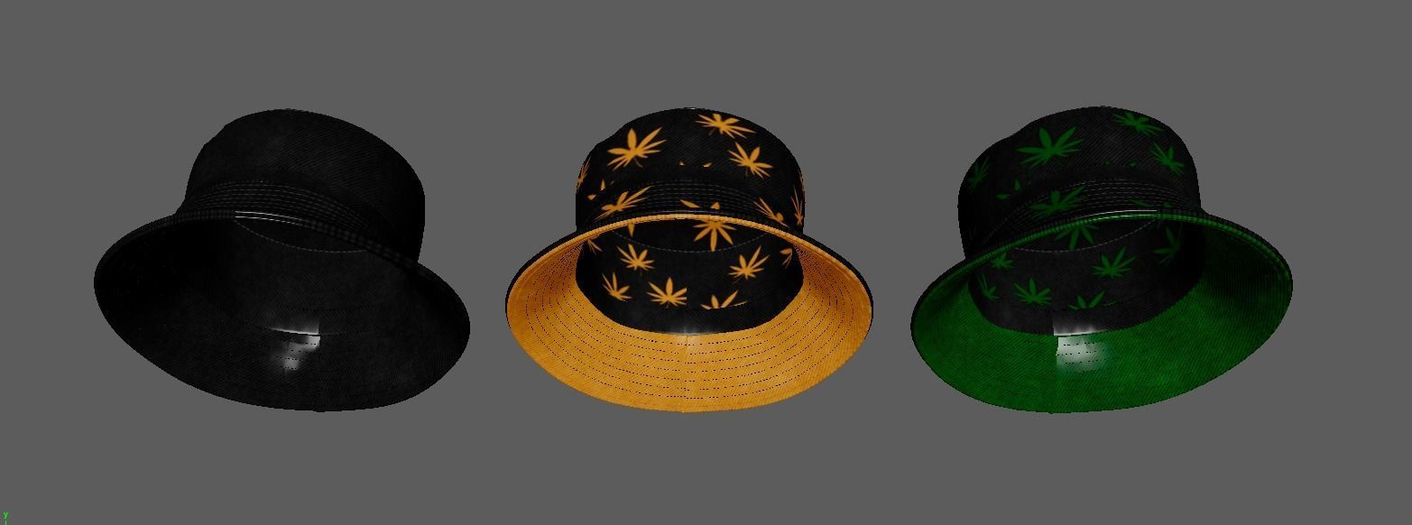 BUCKET-HAT Low-poly 3D model_24