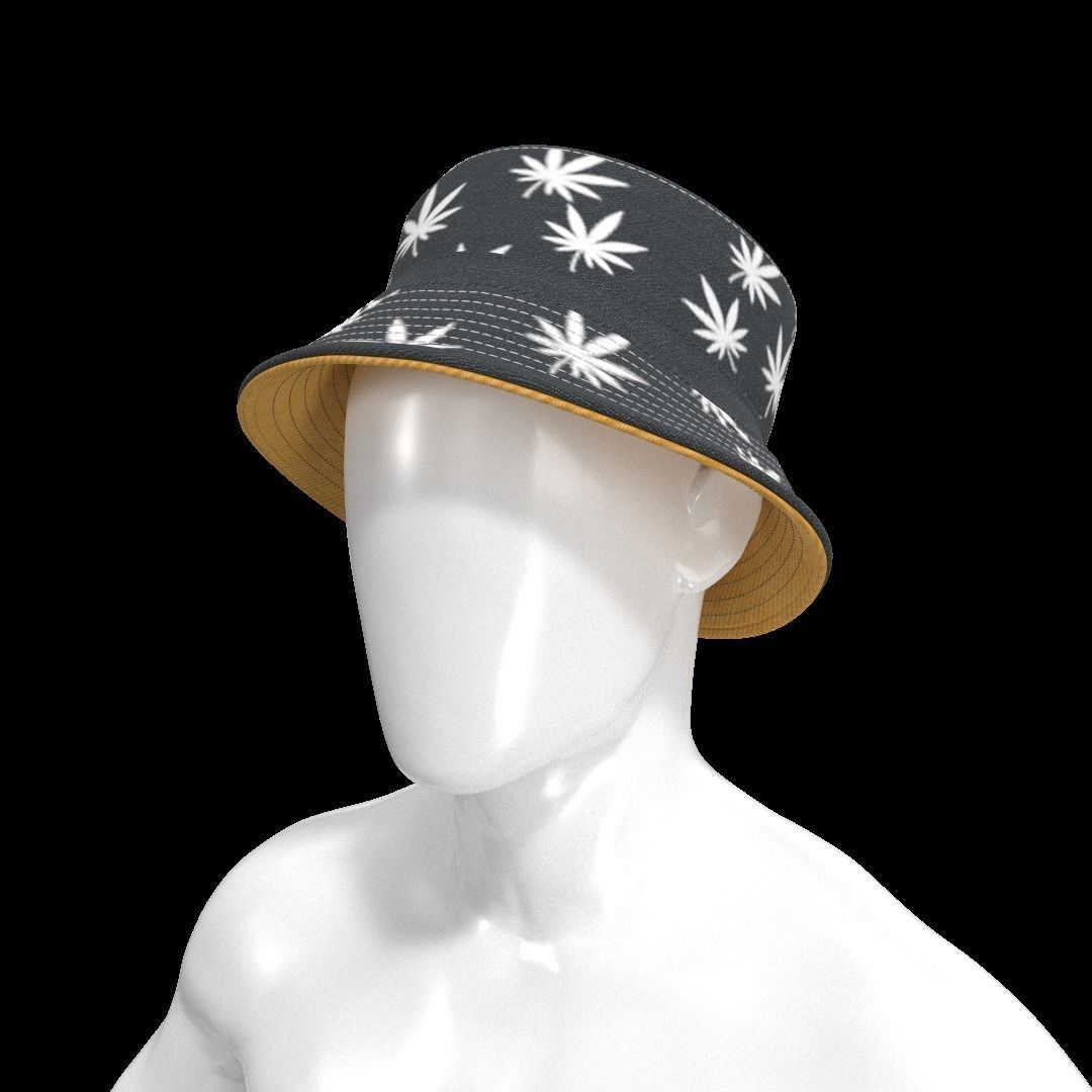 BUCKET-HAT Low-poly 3D model_20